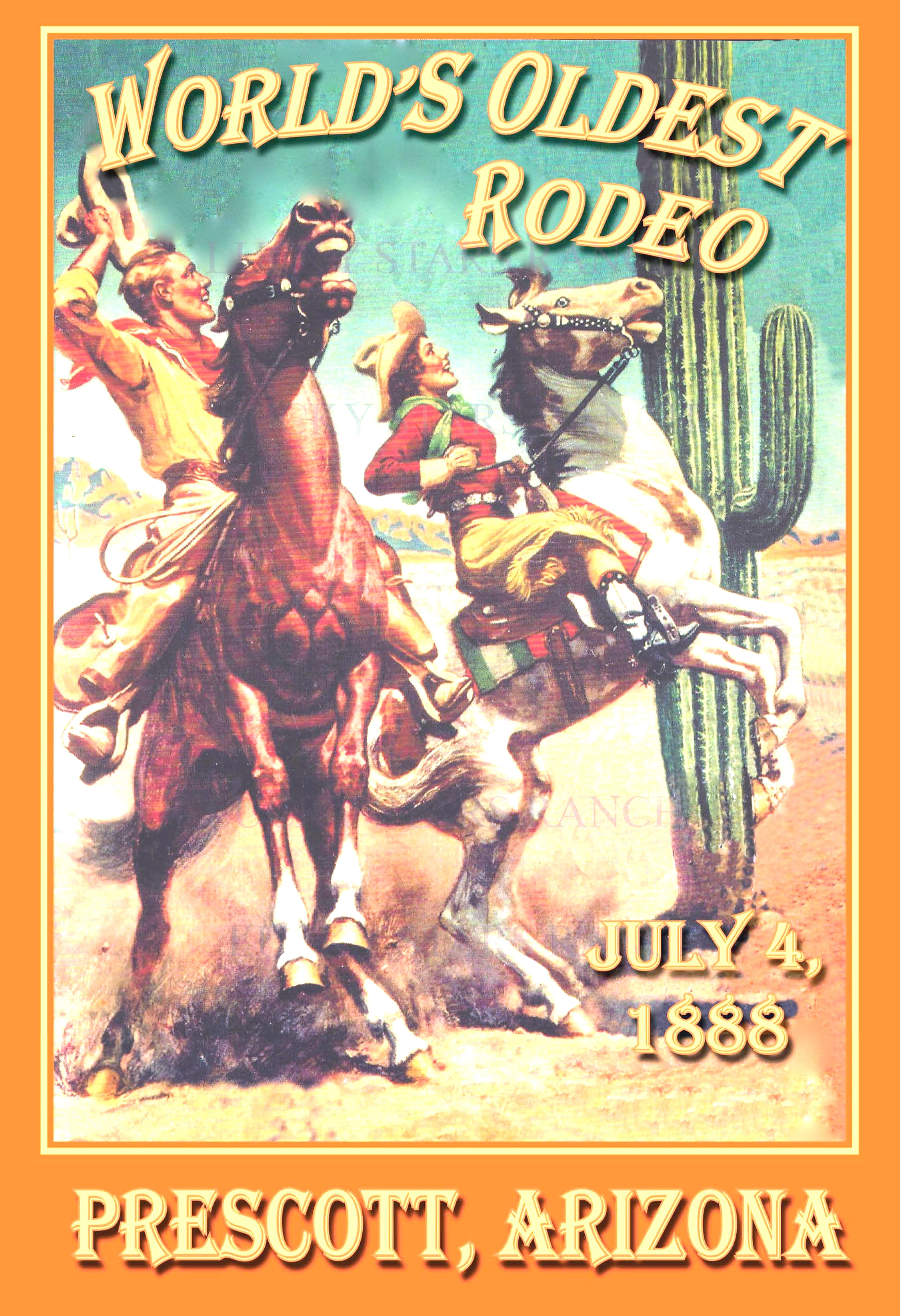 World’s Oldest Rodeo, Prescott Arizona, July 4, 1888 (c.1940s)