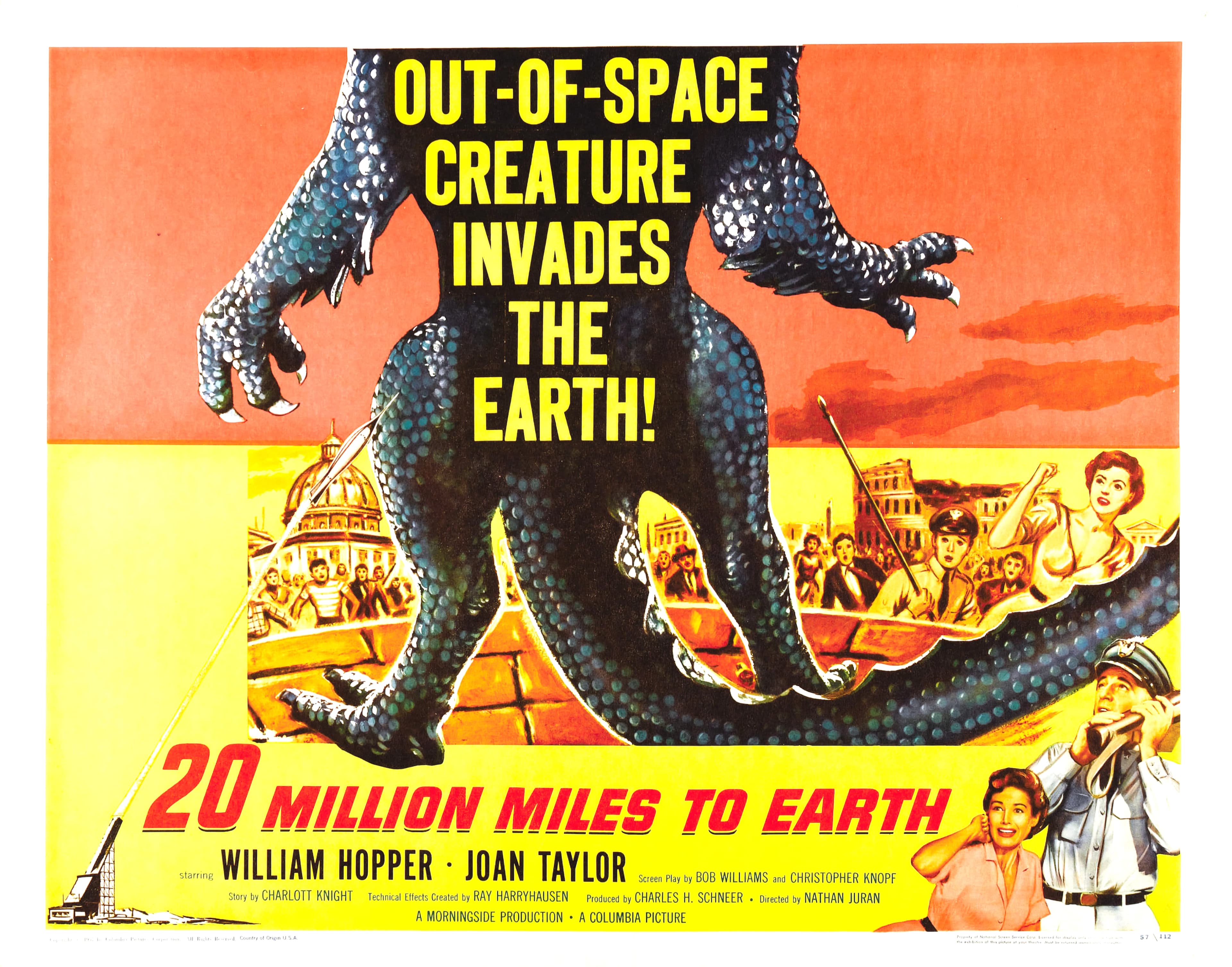 20 Million Miles to Earth, William Hopper & Joan Taylor, 1957
