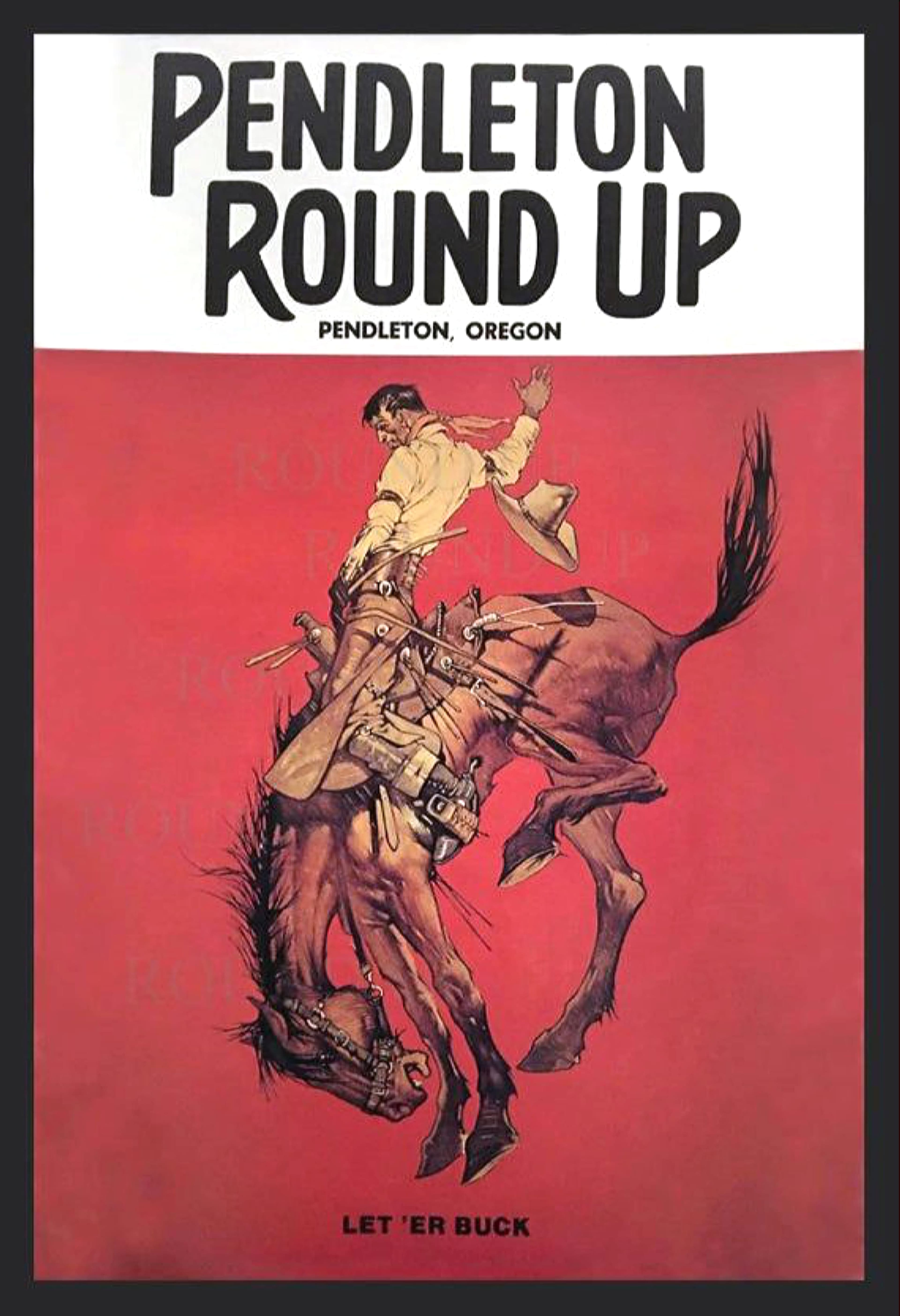 Pendleton Round-Up Rodeo, Bronco Rider, mid-20th century