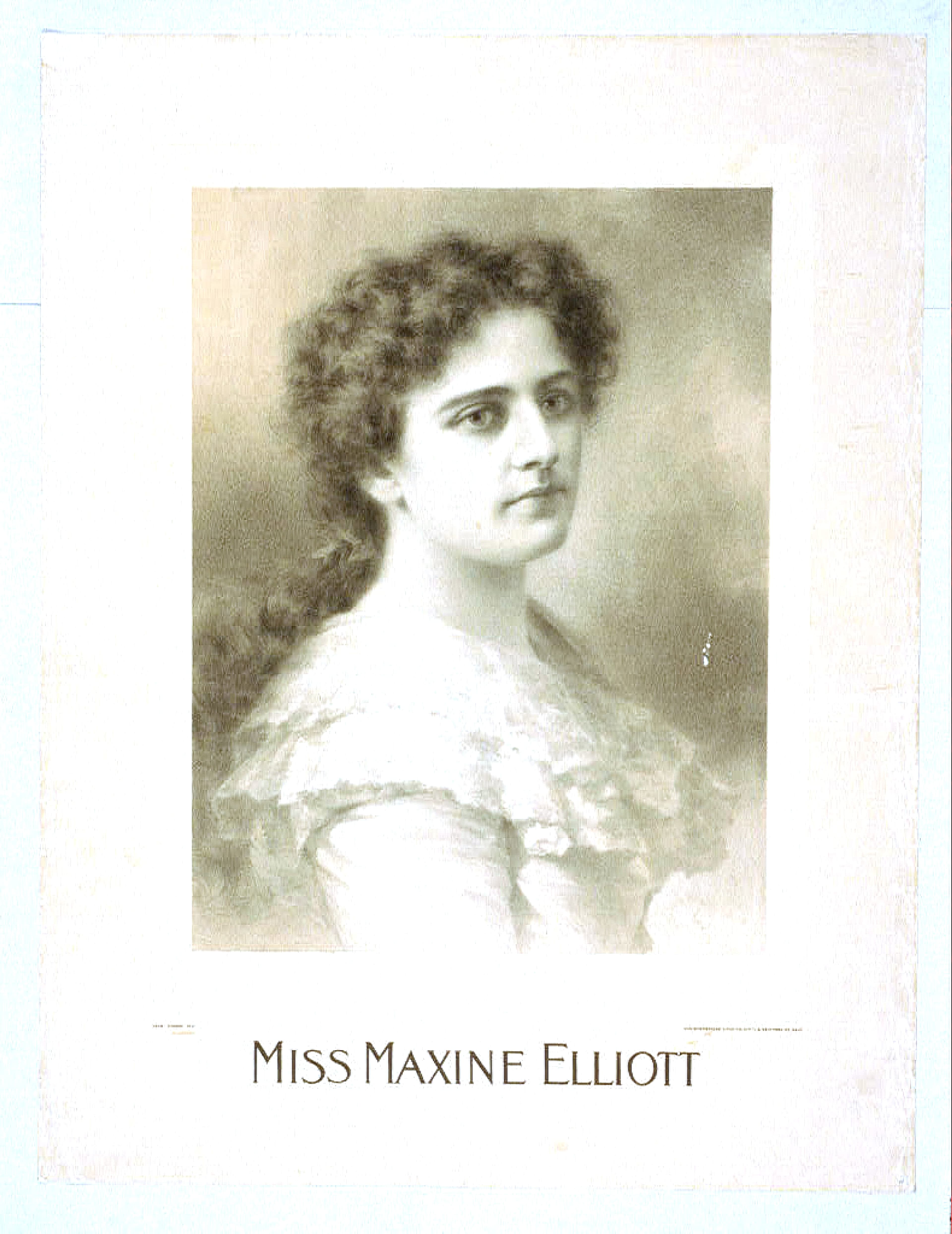 Miss Maxine Elliott, theatrical portrait poster, early 1900s