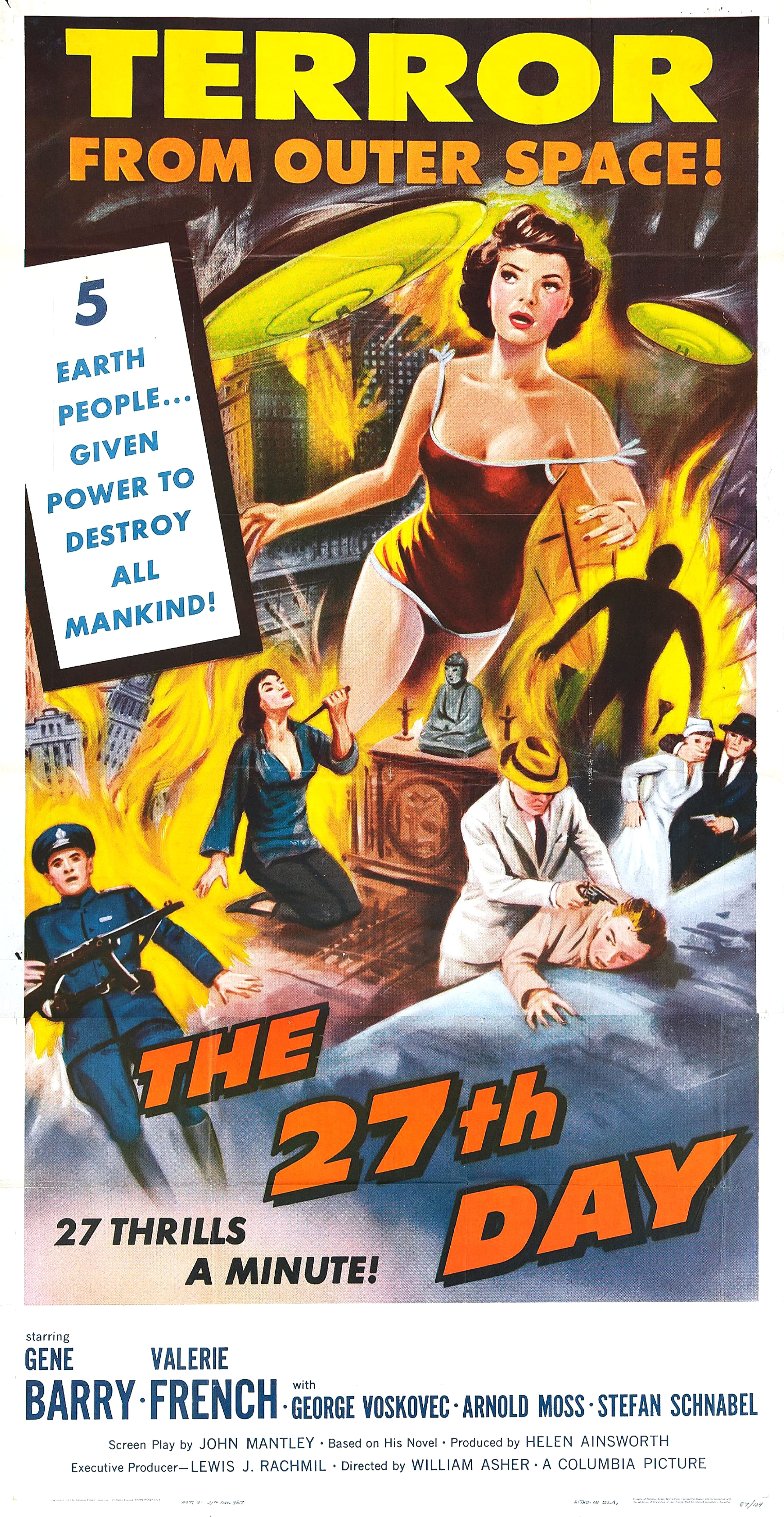 The 27th Day, Gene Barry & Valerie French Sci‑Fi Thriller, 1957