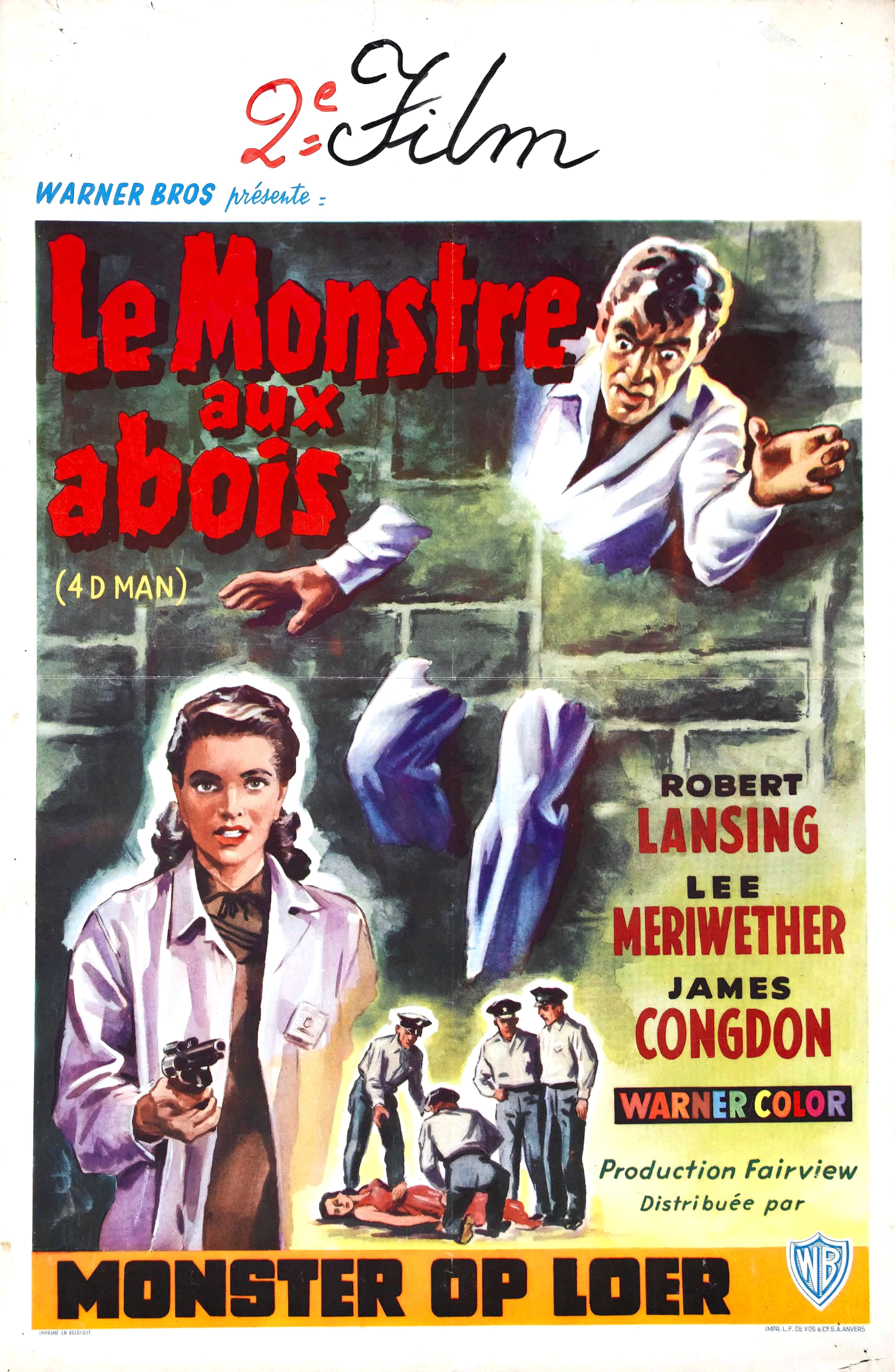 Le Monstre aux abois (4D Man), Robert Lansing, late 1950s