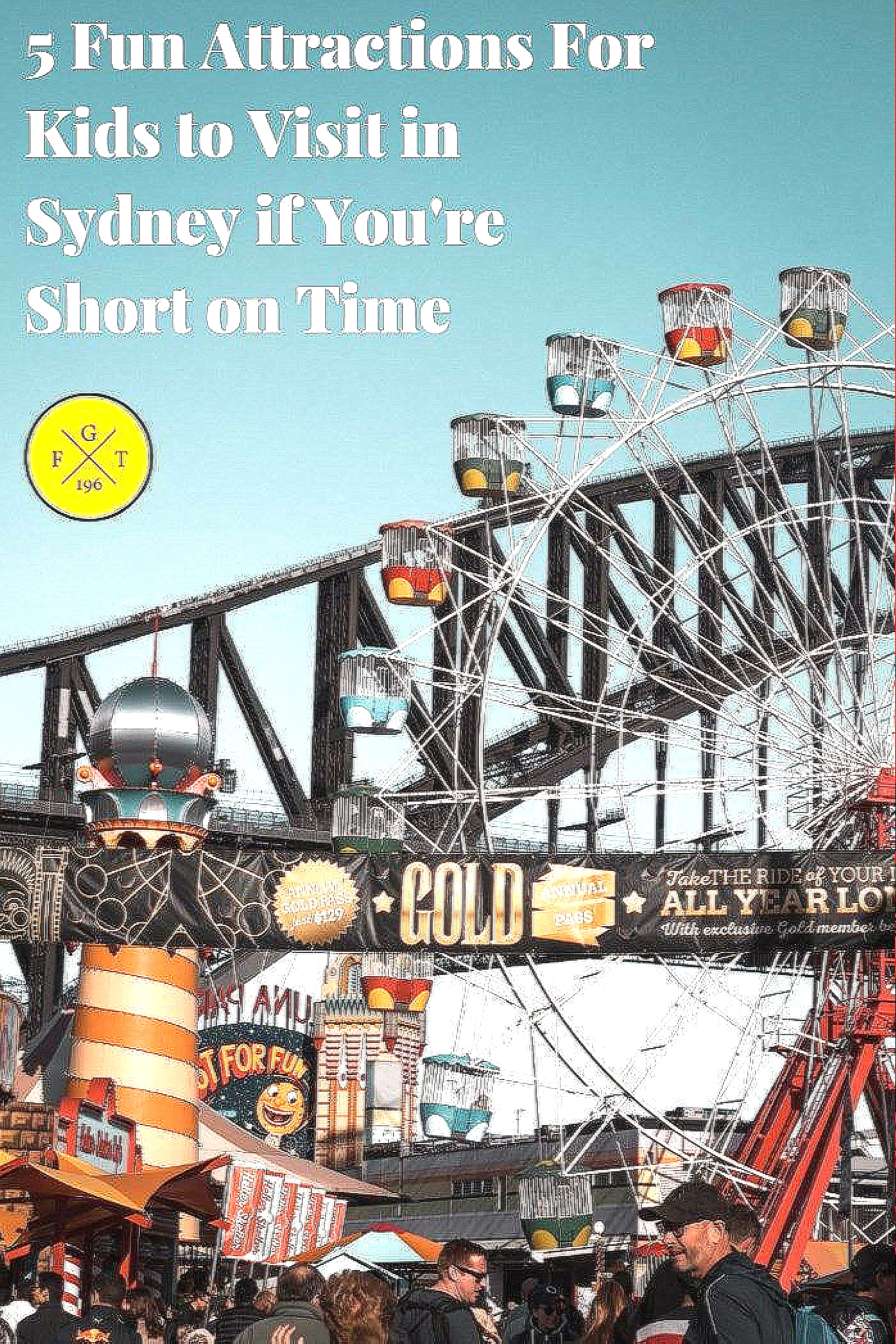Sydney Amusement Park Ferris Wheel Poster, Contemporary