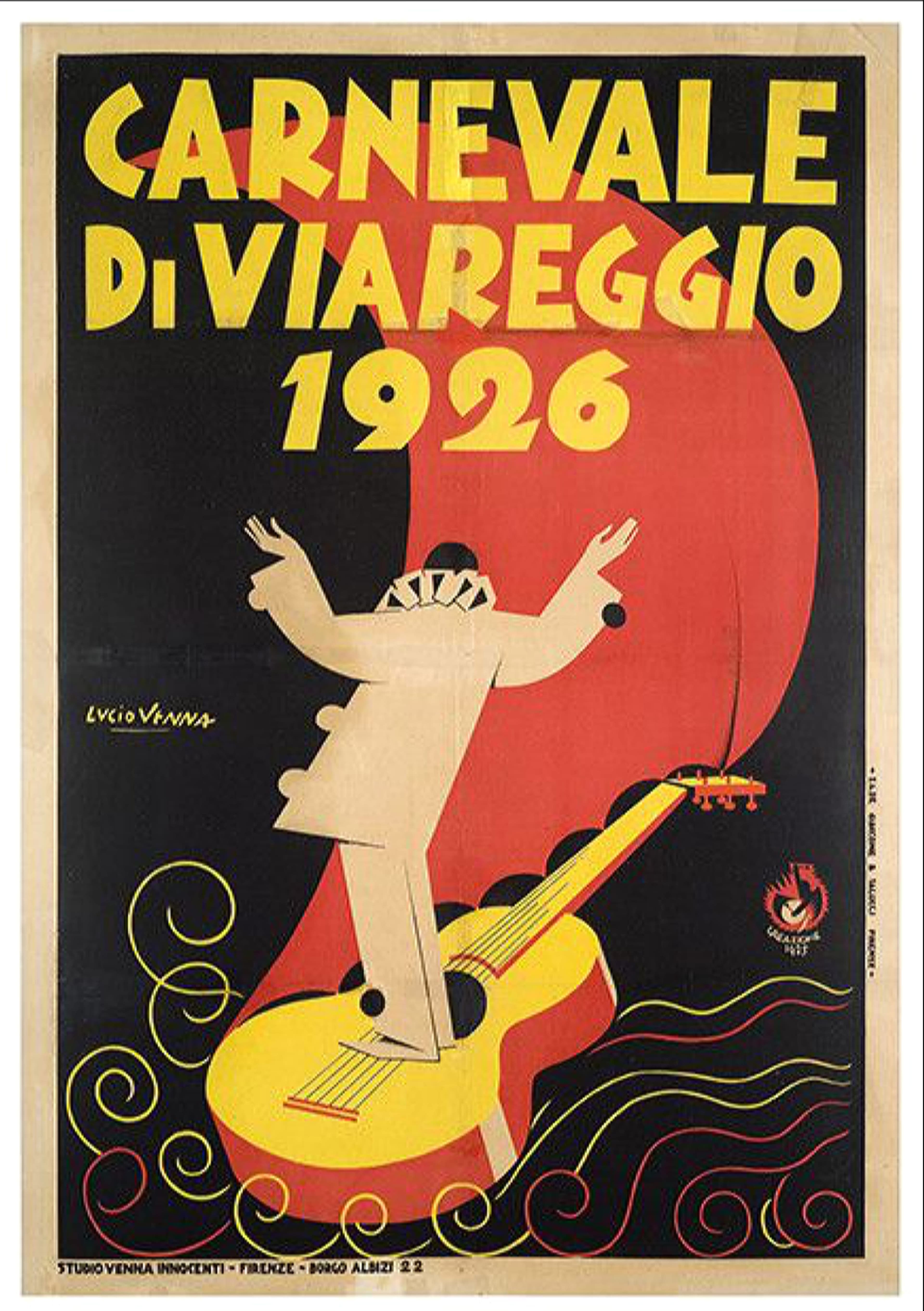 Carnevale di Viareggio, Pierrot on Guitar, 1926