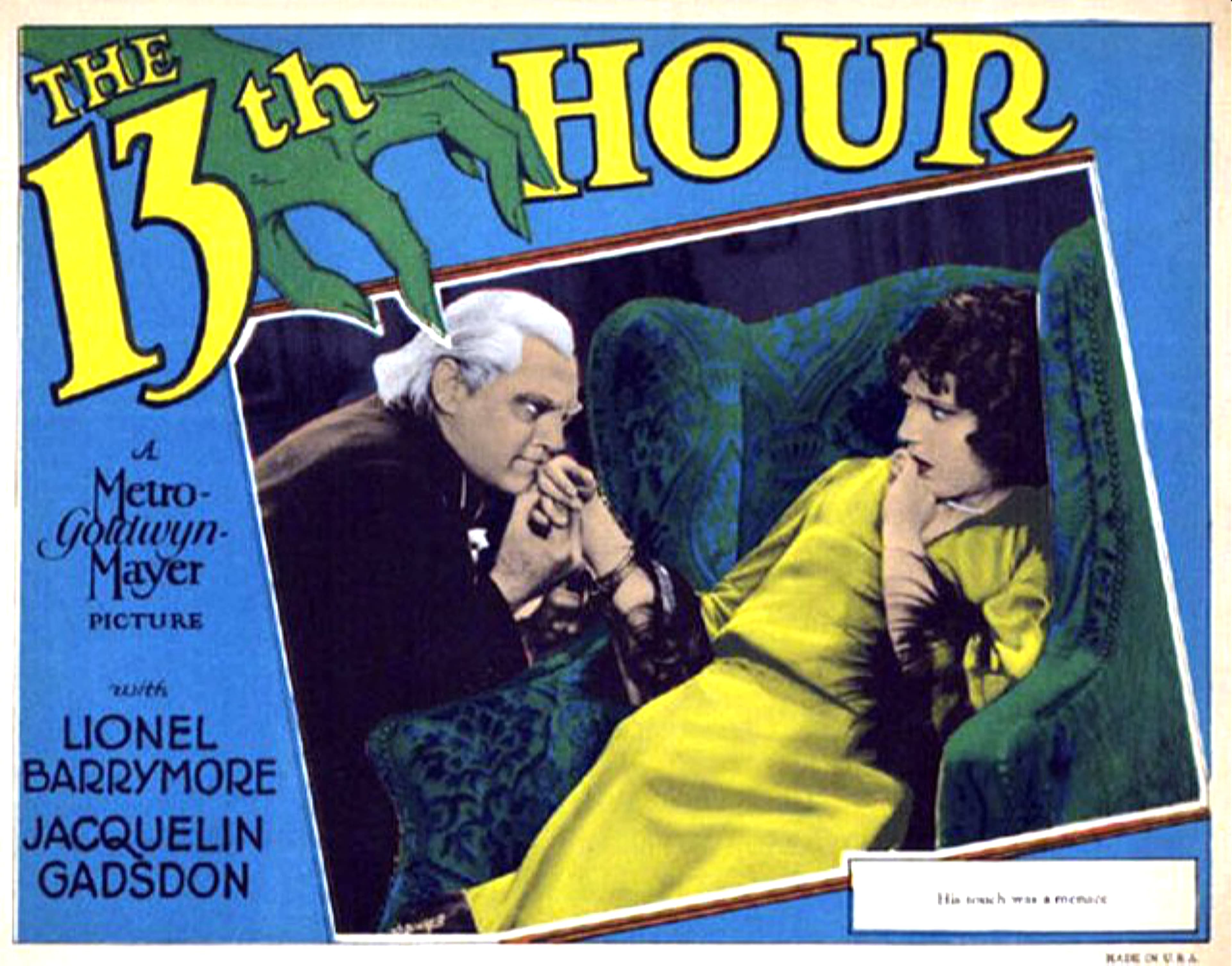 The 13th Hour with Lionel Barrymore, Metro-Goldwyn-Mayer, 1927